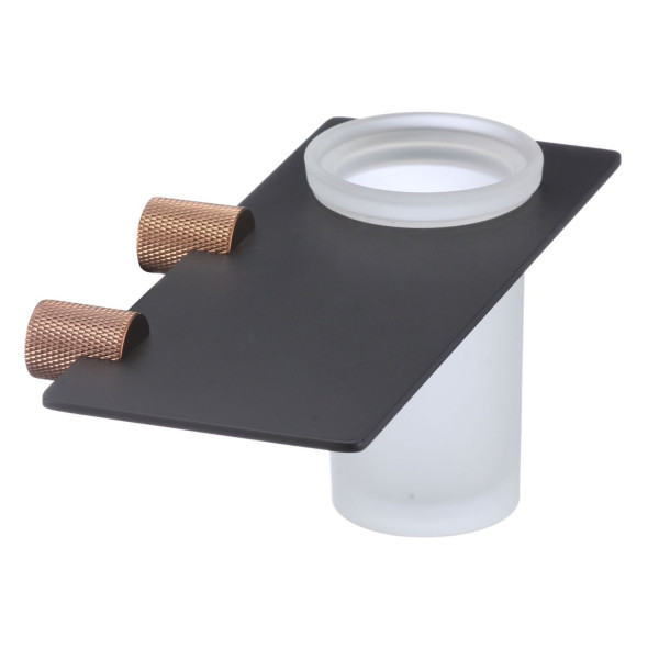 Стакан для ванной комнаты Savol S-002158HD, черный/бронза. Фото 3