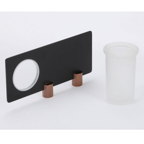 Стакан для ванной комнаты Savol S-002158HD, черный/бронза. Фото 4