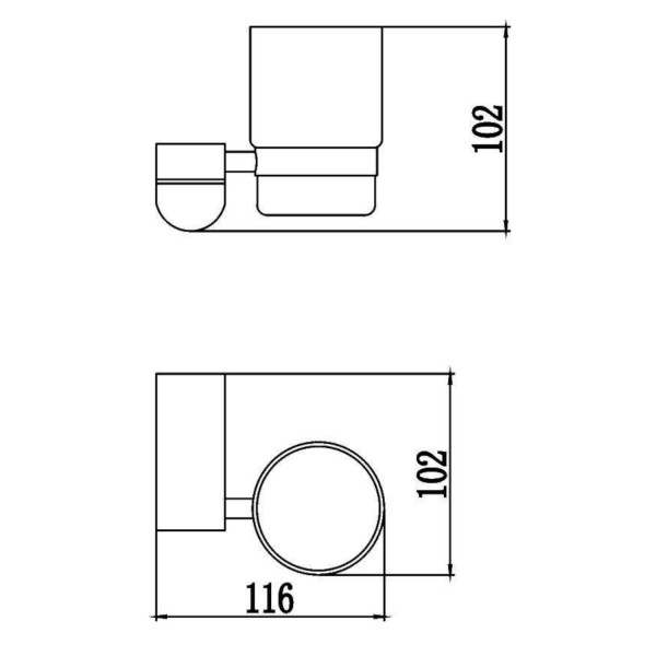 Стакан для ванной комнаты Savol S-007358, хром. Фото 2