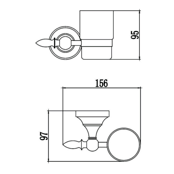 Стакан для ванной комнаты Savol S-06858B, золото. Фото 2