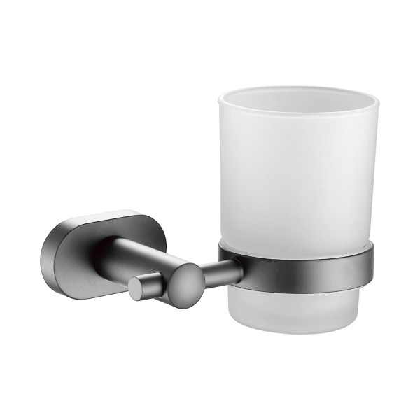 Стакан для ванной комнаты Shevanik SG5112T, оружейная сталь. Фото 1