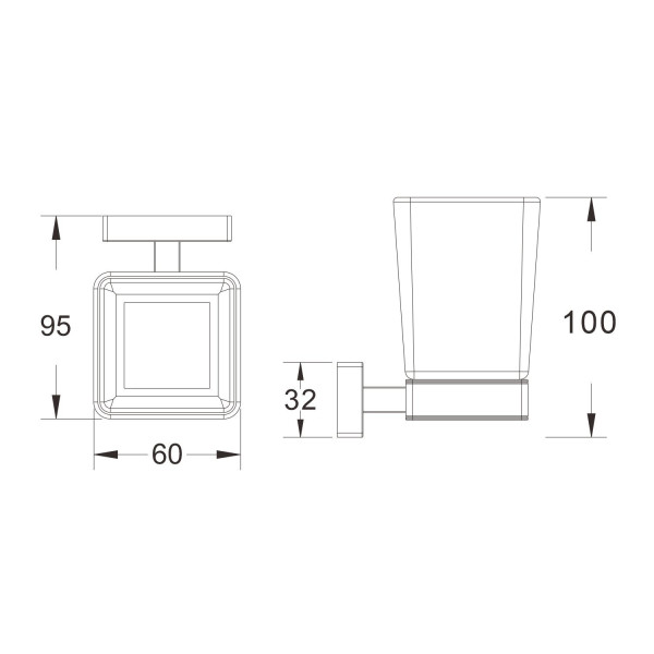 Стакан для ванной комнаты Shevanik SG5612G, золотой сатин. Фото 2