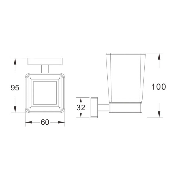 Стакан для ванной комнаты Shevanik SG5612H, черный. Фото 2