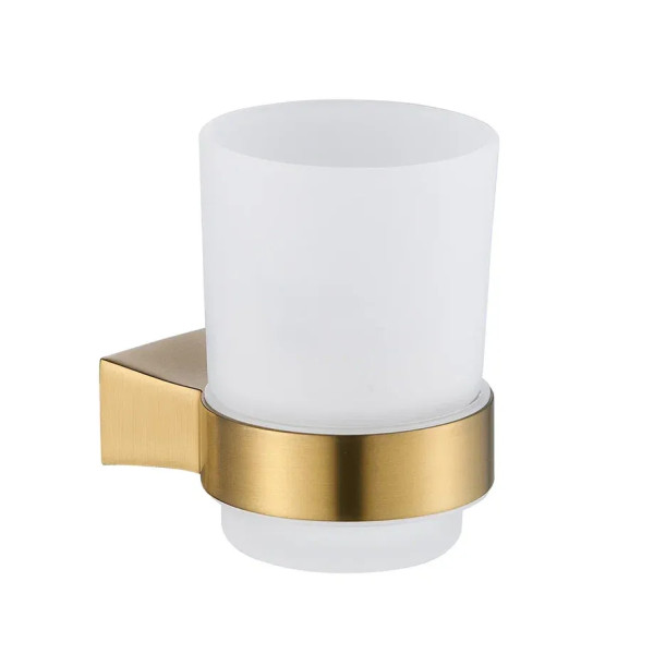 Стакан для ванной комнаты Shevanik SG5712G, золотой сатин. Фото 1