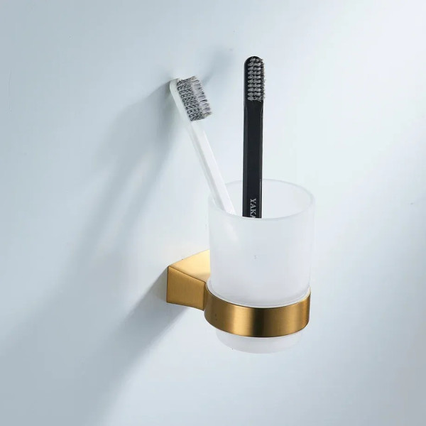 Стакан для ванной комнаты Shevanik SG5712G, золотой сатин. Фото 3