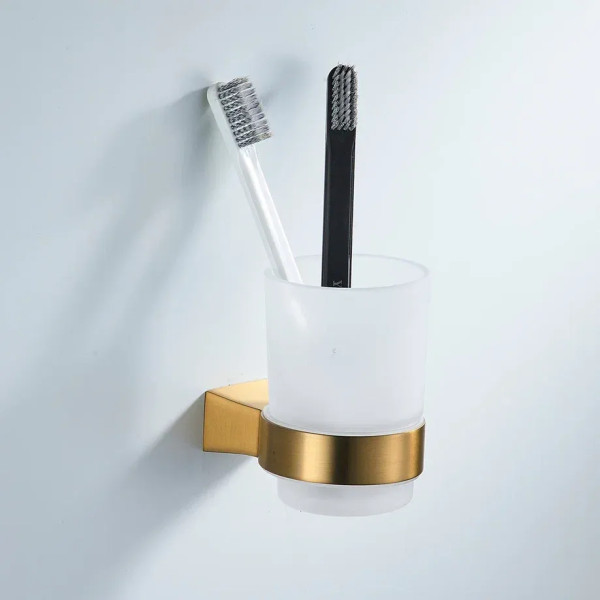 Стакан для ванной комнаты Shevanik SG5712G, золотой сатин. Фото 4