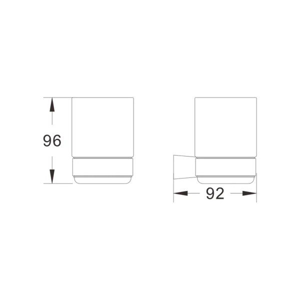 Стакан для ванной комнаты Shevanik SG5712H, черный. Фото 2