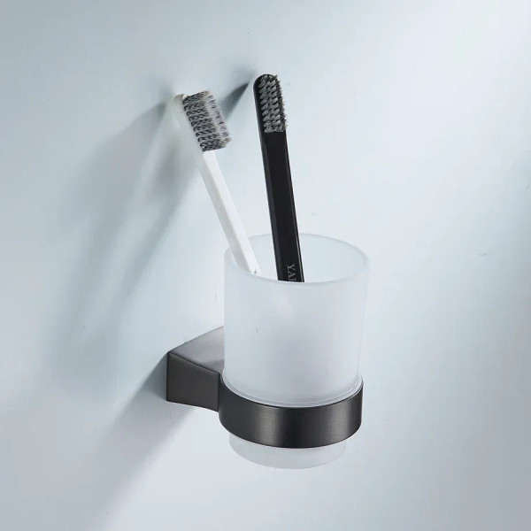 Стакан для ванной комнаты Shevanik SG5712T, оружейная сталь. Фото 4