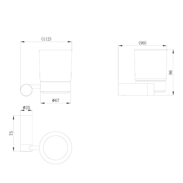 Стакан для ванной Raiber RP-80007, хром. Фото 2