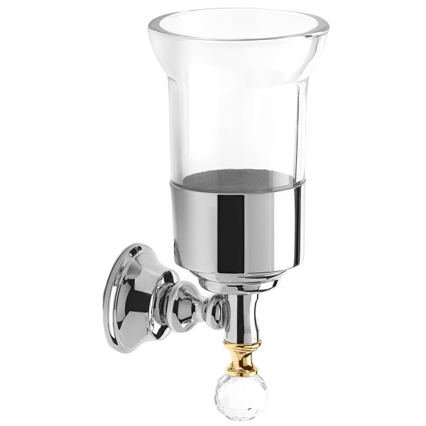 Стакан для ванной Webert Karenina KA500301017, хром/золото. Фото 1