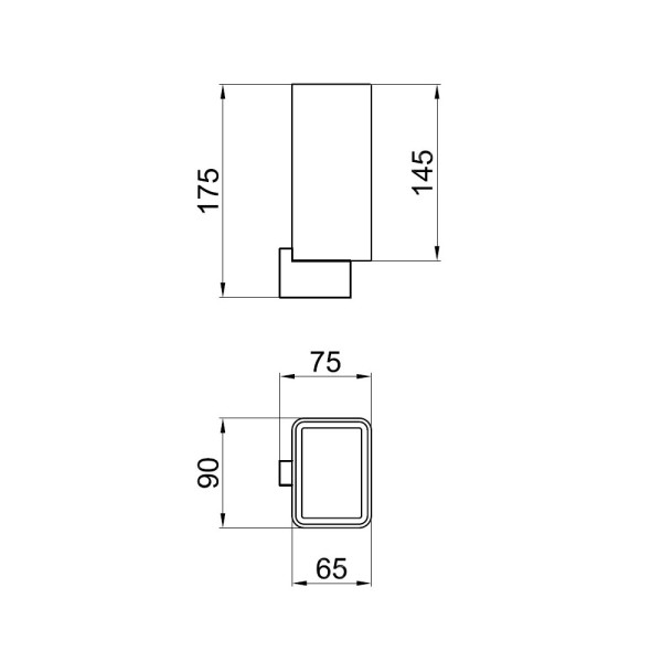 Стакан для ванной Webert Living LV500301560, черный. Фото 2