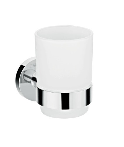 Стакан для зубных щеток Hansgrohe Logis Universal стекло, хром (41718000). Фото 1