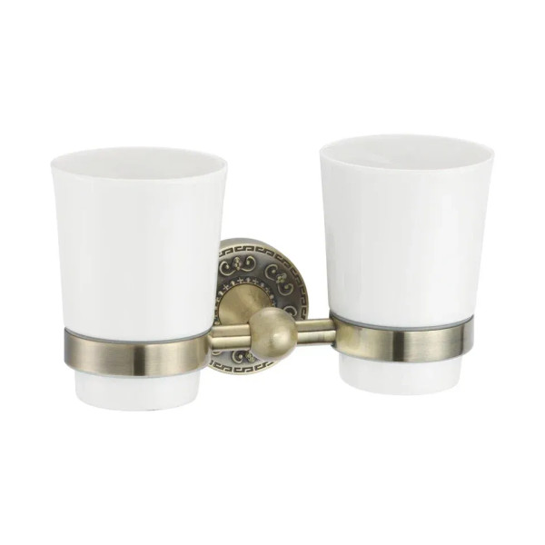 Стакан двойной для ванной комнаты Rose RG1022Q, бронза. Фото 1