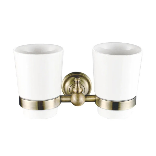 Стакан двойной для ванной комнаты Rose RG1122Q, бронза. Фото 1