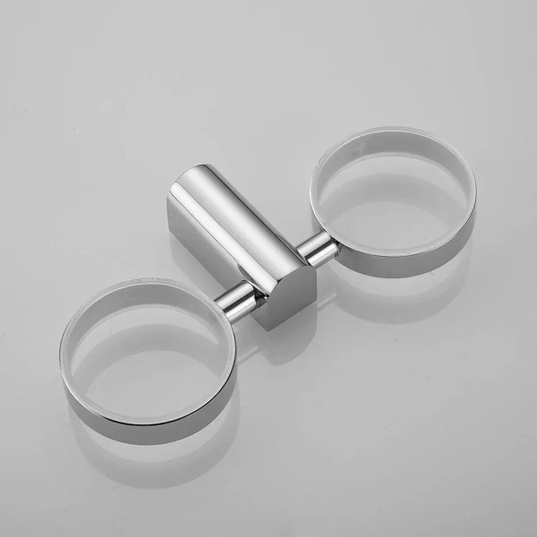 Стакан двойной для ванной комнаты Rose RG1722, хром. Фото 4