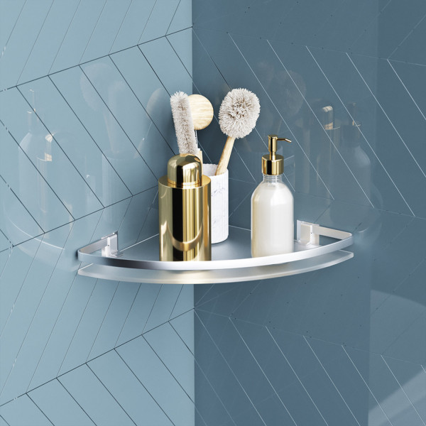 Стеклянная полка угловая. Фото 1