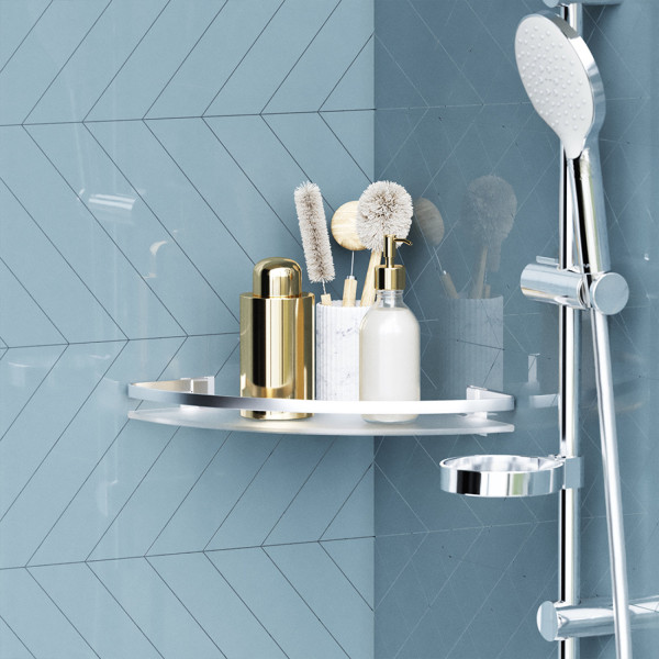 Стеклянная полка угловая. Фото 2