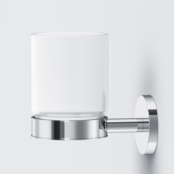 Стеклянный стакан с настенным держателем. Фото 4
