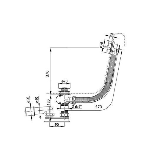 Сточный комплект черный. Фото 2