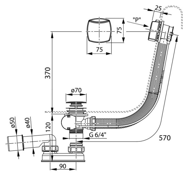 Сточный комплект хpом II (квадратный). Фото 2