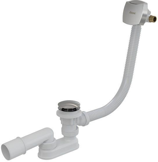 Сточный комплект с заполнением переливом Click Clack хром. Фото 1