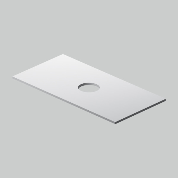 Столешница 100 см, белый глянец. Фото 1