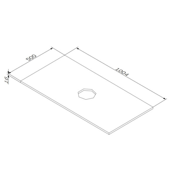 Столешница 100 см, белый матовый. Фото 3