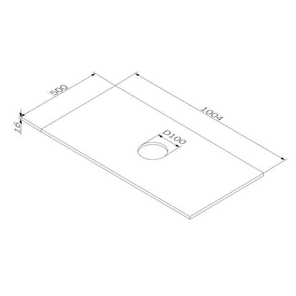 Столешница 100 см, дуб крафт. Фото 3