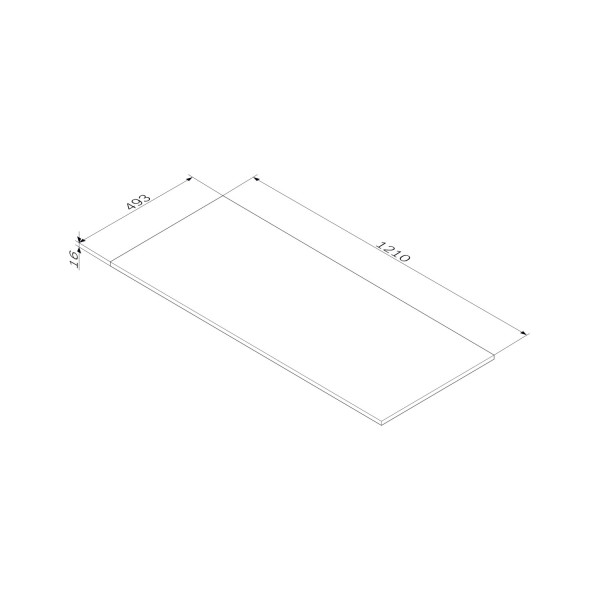 Столешница 120 см, белый матовый. Фото 3
