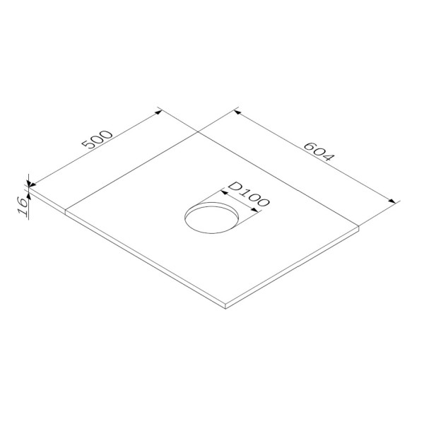 Столешница 60 см, белый глянец. Фото 3