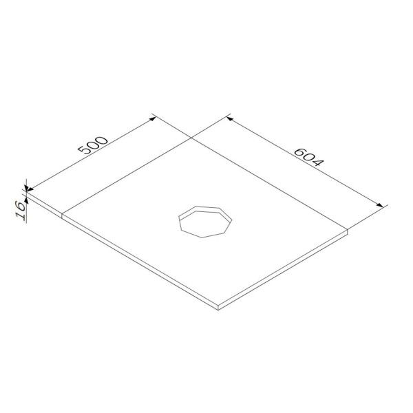 Столешница 60 см, белый матовый. Фото 3