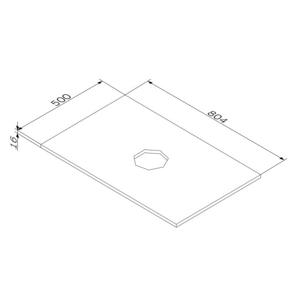Столешница 80 см, белый матовый. Фото 3