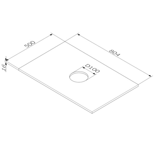 Столешница 80 см, дуб крафт. Фото 3