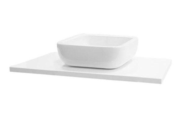 Столешница AQUATON Брук 100.0х3.0х45.2 центральная д/одной раковины Белый (1A204805BC010). Фото 1