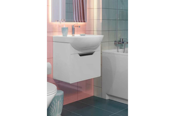 Т 50 Умывальник мебельный ВКС Белый S1 (замена умывальника Аттика 50). Фото 4