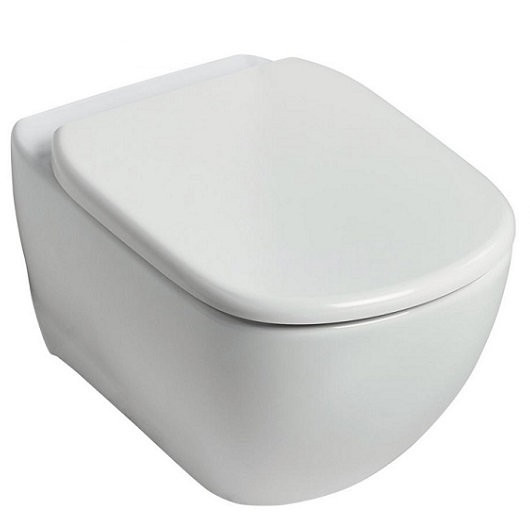 T007901 TESI AquaBlade® Подвесной унитаз, глубокий смыв, сидение и крышка заказывается дополнительно, с крепежом (для полностью скрытого монтажа). Фото 3