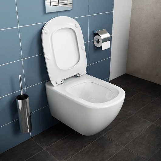 T007901 TESI AquaBlade® Подвесной унитаз, глубокий смыв, сидение и крышка заказывается дополнительно, с крепежом (для полностью скрытого монтажа). Фото 5