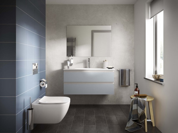 T007901 TESI AquaBlade® Подвесной унитаз, глубокий смыв, сидение и крышка заказывается дополнительно, с крепежом (для полностью скрытого монтажа). Фото 6