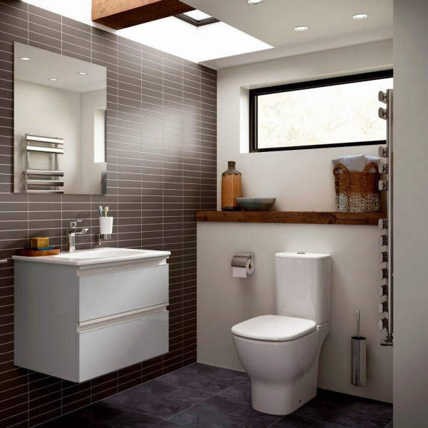 T008701 TESI AquaBlade® Напольный унитаз для монтажа с бачком, горизонтальный выпуск, глубокий смыв, сидение и крышка заказывается доп, с крепежом. Фото 3