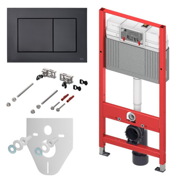 TECEbase K401407 (9400401+9200010+9240407+9380014) Модуль с панелью смыва TECEnow черная матовая. Фото 1