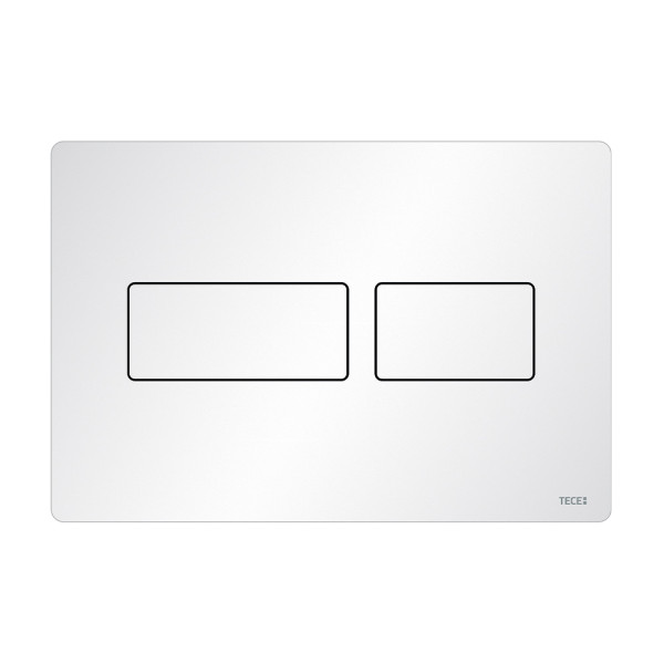 TECEsolid. Панель смыва, металл, белая матовая. Фото 1