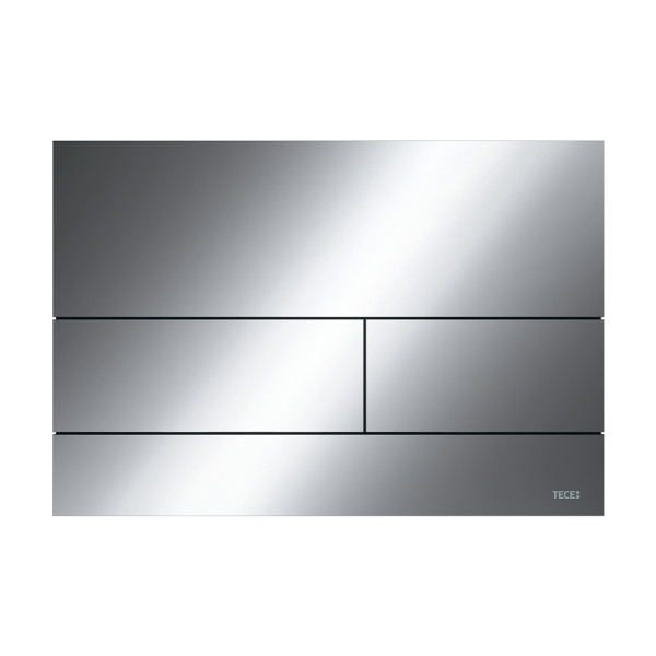 TECEsquare II, панель смыва с двумя клавишами металлическая хром. Фото 1