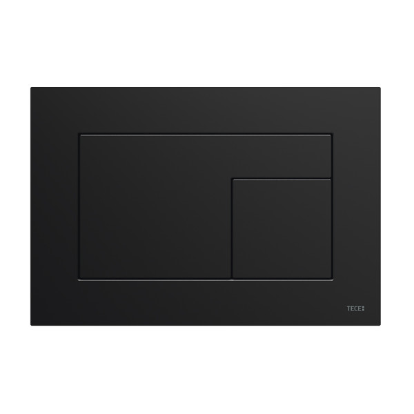 TECEvelvet Панель смыва для унитаза, поверхность FENIX, Nero Ingo Черная, покрытие против отпечатк. Фото 1