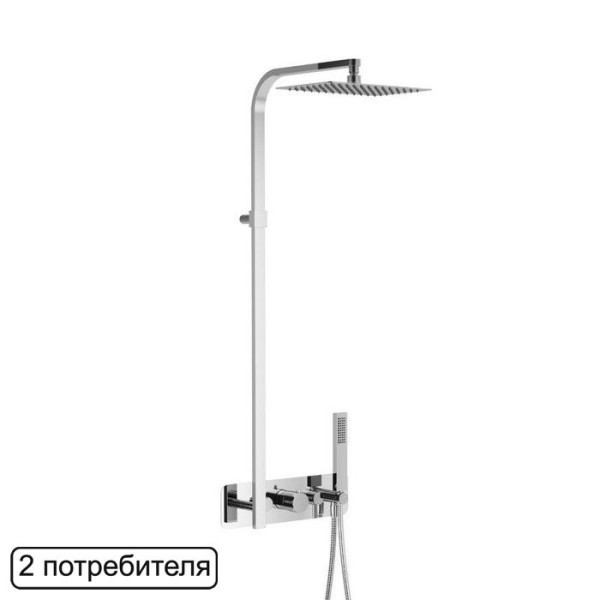 Термостатическая душевая система скрытого монтажа EXCELLENT Rain Krotos AREX.8081CR (хром). Фото 1