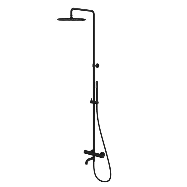 Термостатическая система для ванны наружного монтажа WHITECROSS Y Y1234BL (черный мат). Фото 1