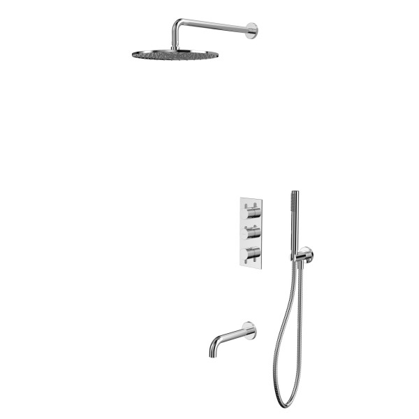 Термостатическая система для ванны скрытого монтажа WHITECROSS Y YSET11CR (хром). Фото 1
