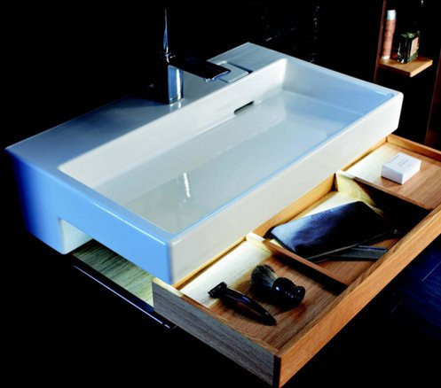 TERRACE EXC9112-00 Раковина-столешница, 100х49 см, на собственной опоре. C подсветкой. Отверстие для смесителя. Устанавливается на мебель EB1187. Фото 3