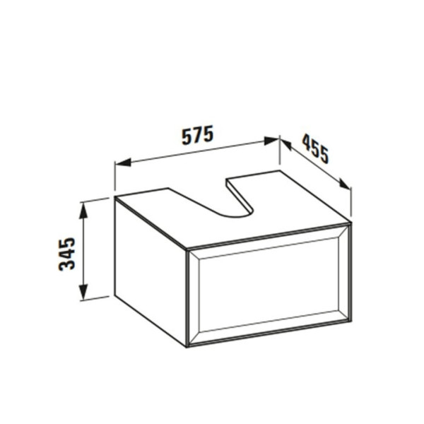 THE NEW CLASSIC 4.0600.3.085.631.1+ 8.1685.2.000.104.1 комплект раковина + мебель 580x450x350, один ящик, белый гл.. Фото 2