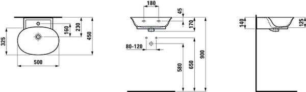 THE NEW CLASSIC 4.0600.4.085.631.1+ 8.1685.2.000.104.1 комплект раковина + мебель 580x450x350, цвет белый гляниц. Фото 4