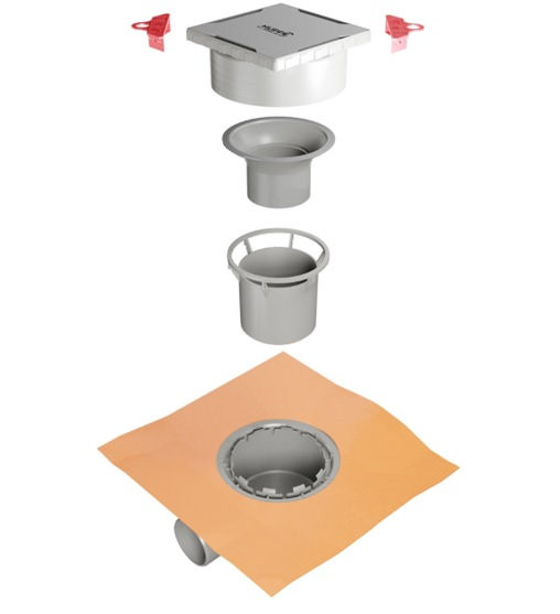 Точечный слив воды 10х10 см Huppe Master S матовый. Фото 2